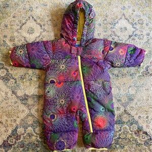 Like New - Baby Girl - Columbia - One Piece Snowsuit - Size 6 Months
